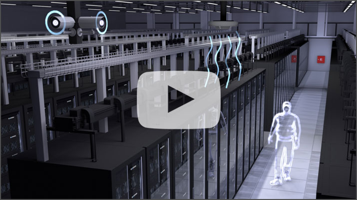 3D animation video of a server farm