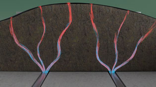 Visualization 3D Explanatory Video Composting - Representation of cold and warm air