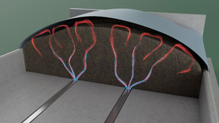 Visualization 3D Explanatory Video Composting - Warm air pushes membrane up