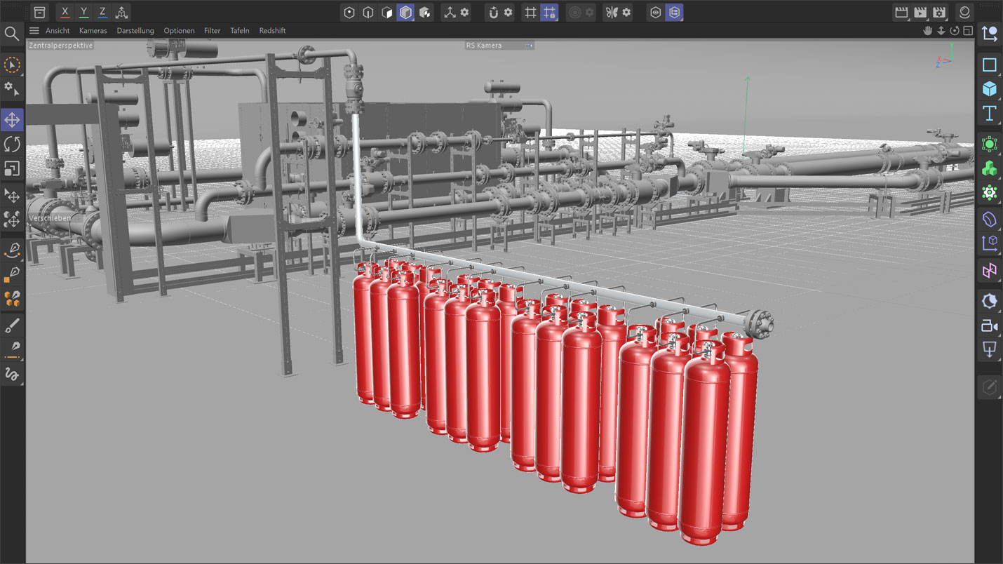 3D modeling of gas cylinders