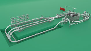 Visualization 3D explanatory video gas meter - Representation of the complete system